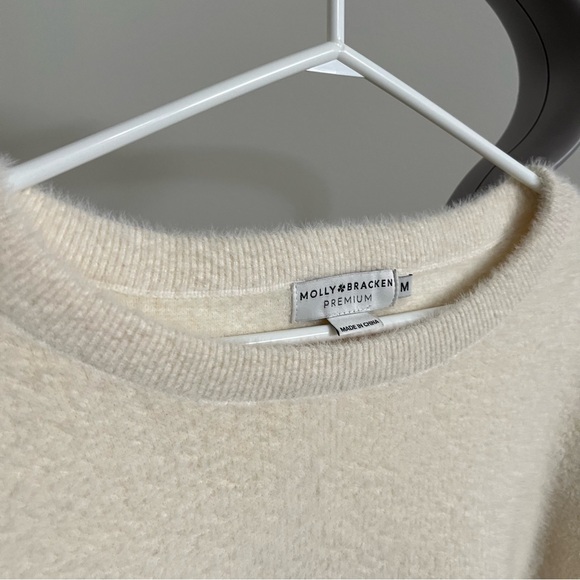MOLLY BRACKEN - Premium - Cream -  Crewneck Sweater  Women’s M - Picture 6 of 10